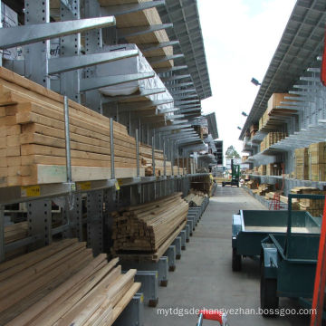 Jracking lumber storage shelving cantilever racks